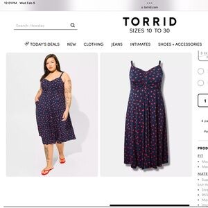 TORRID MIDI super soft button-front dress 
Color GREY
Size 1X